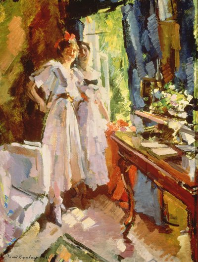 Bij het open raam, 1916 door Konstantin Alekseevich Korovin